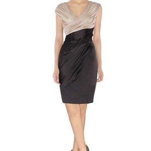 Never worn Karen Millen V collar satin dress